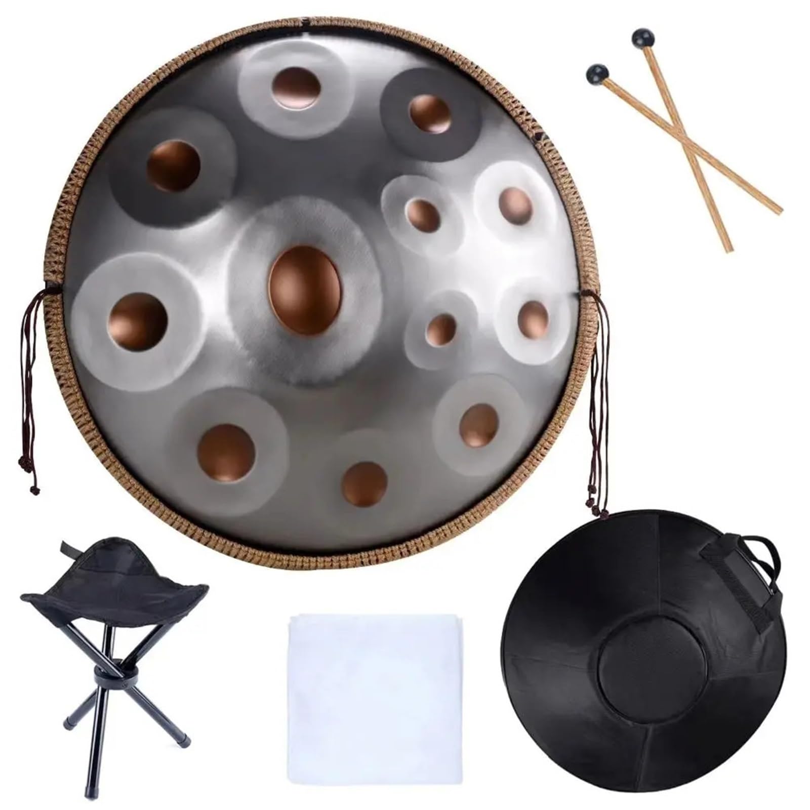 Bębny Hand Pan dla dorosłych 22 cale Handpan 9 10 12 14 nut Bęben stalowy Tongue 440 Hz 432 Hz Handpan Joga Medytacja Instrumenty perkusyjne (22 cale 14 nut)