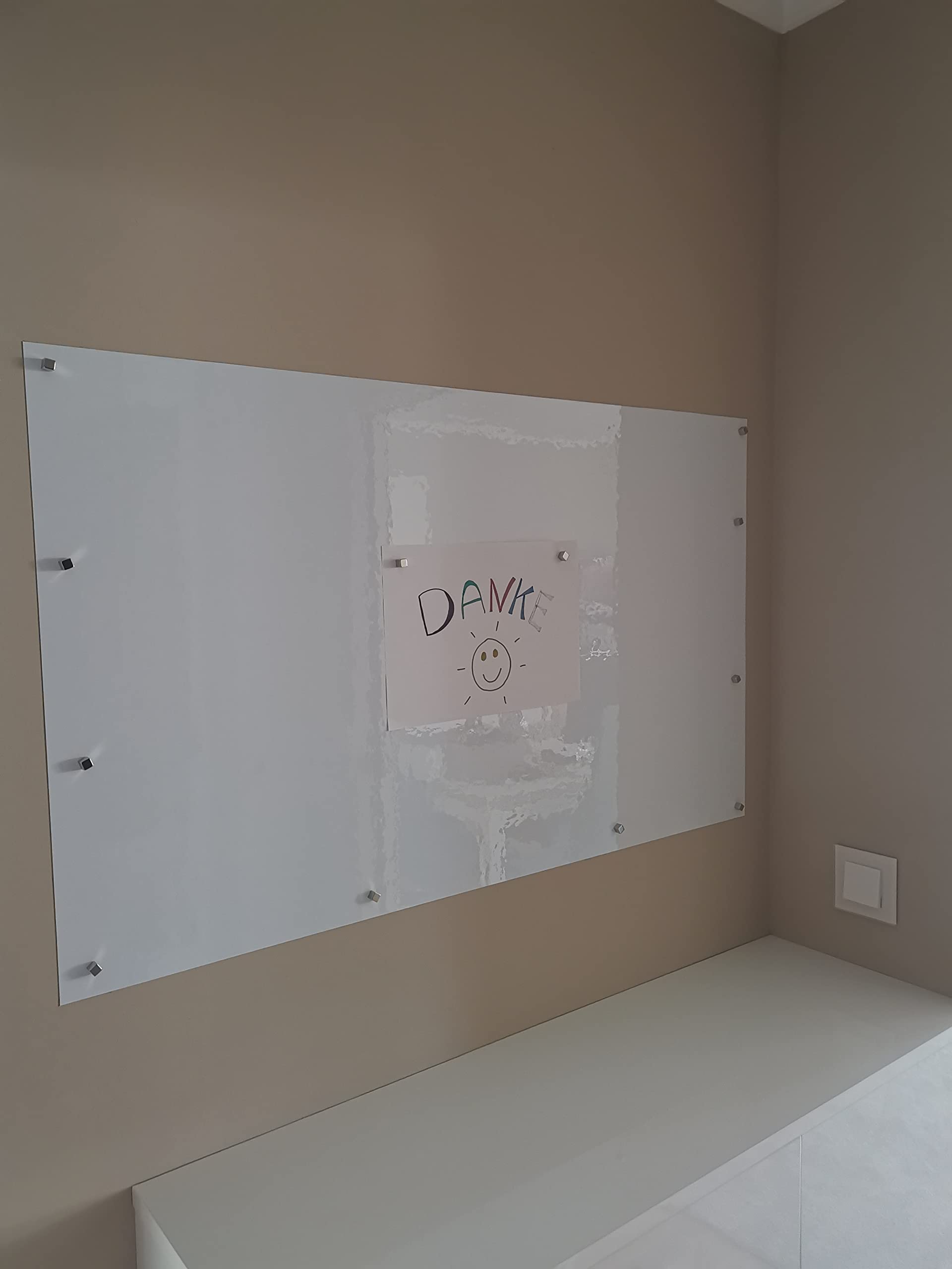TESTSIEGER l BUNTE Magnetfolie magnetische PVC-freie Magnet Schreibtafel Folie | Testnote 1,4 | beschreibbar zuschneidbar | Rückseite selbstklebend | inkl.Kreidestift (weiß, 120x100cm)