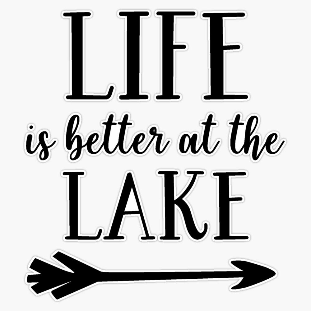 Life is Better at The Lake Vinyl Decal Bumper Sticker 5"