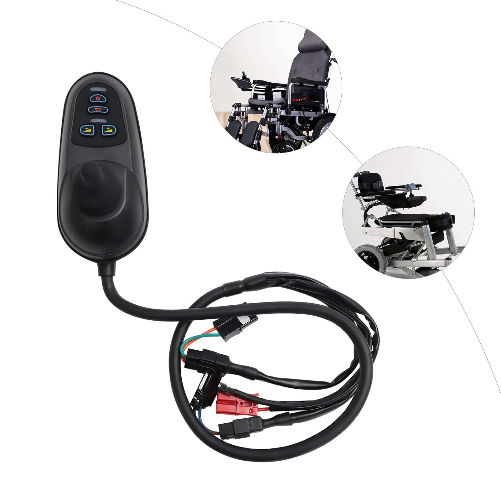 Controlador de joystick para silla de ruedas eléctrica WB5003, accesorios de movilidad eléctrica, aluminio, resistente al agua, 24 V, 50 A, 5 marchas, IPX3