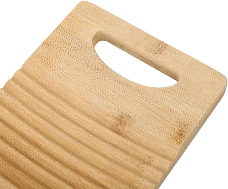 Bamboo Washboard Anti-slip Laundry Cleaning Board Manual Clothes Washing Tool,Washboard for Laundry, 19.7in Length Washboard for women School Home, Washboard for Laundry, Bamboo Washboard Anti-s