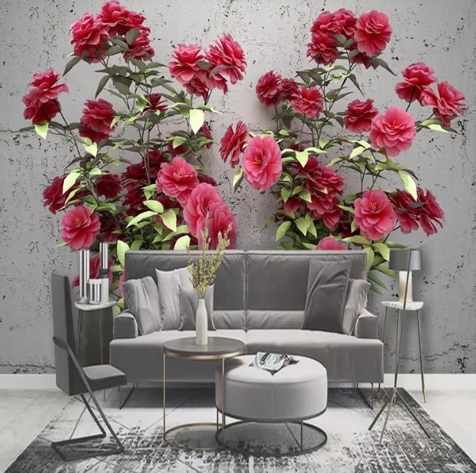 Photo papier peint carreaux muraux rose salon chambre déco intérieure 150x105