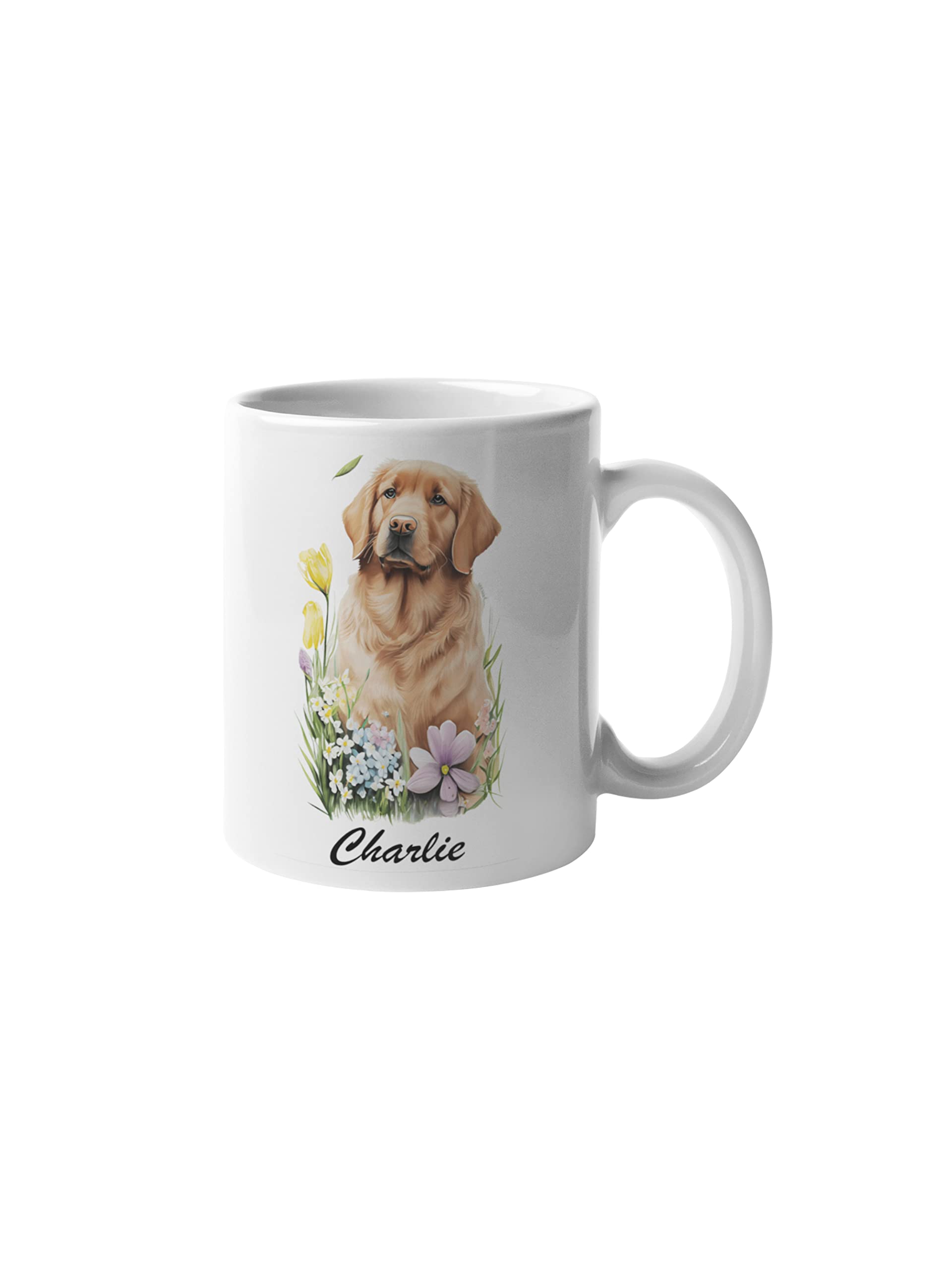 PS Made With Love For You Golden Retriever Mug, Personalised Golden Retriever Mug