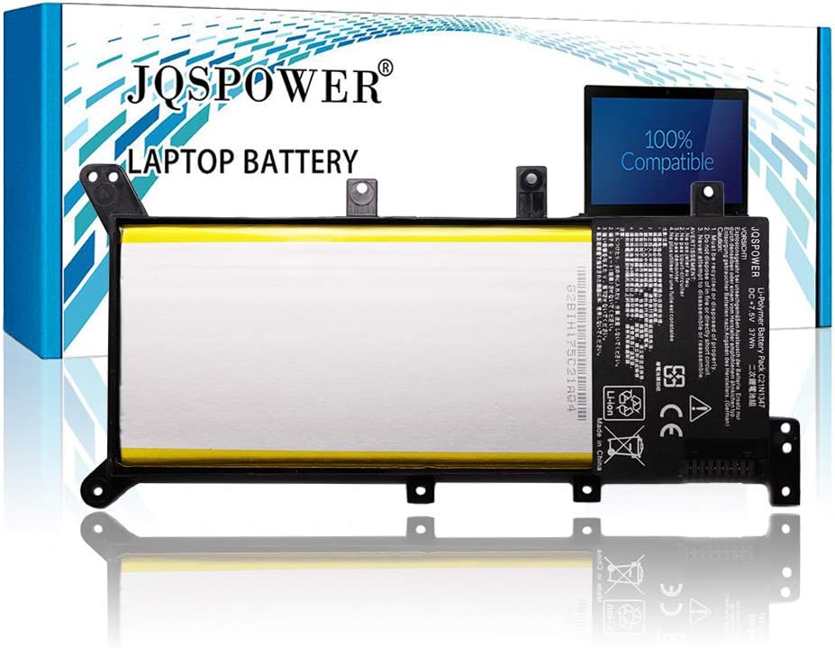 Laptop Battery C21N1347 2ICP4/63/134 for ASUS X555 X555LA X555LD X555LN X555L X555LB X555LF X555LI X555LJ X555LP X555U X555SJ X555YI A555 A555L F555 F555L F555LD K555【7.6V 37Wh】- 1 Year Warranty