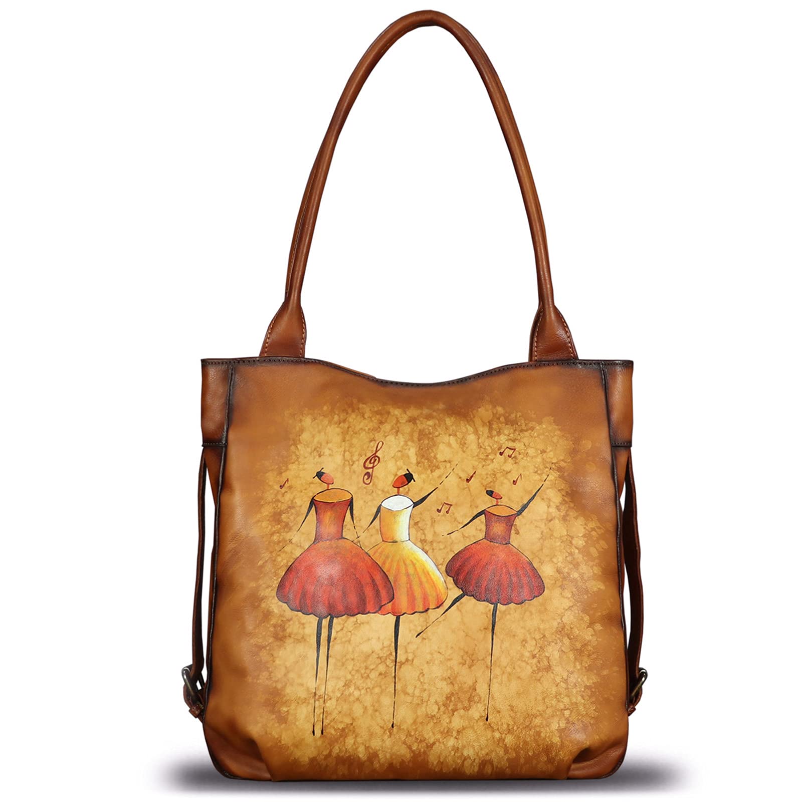 Genuine Leather Shoulder Bag Purse for Women Retro Top Handle Bags Handmade Vintage Crossbody Tote Handbags Purse