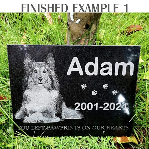 Image of ADFSTONE Pet Memorial Stones Personalized Dog Remembrance Gifts, Customized Cat Picture Grieving Plaque, DIY Gravestone, Custom Sympathy Photo Gift, Animal Grave Markers, Little Tombstones