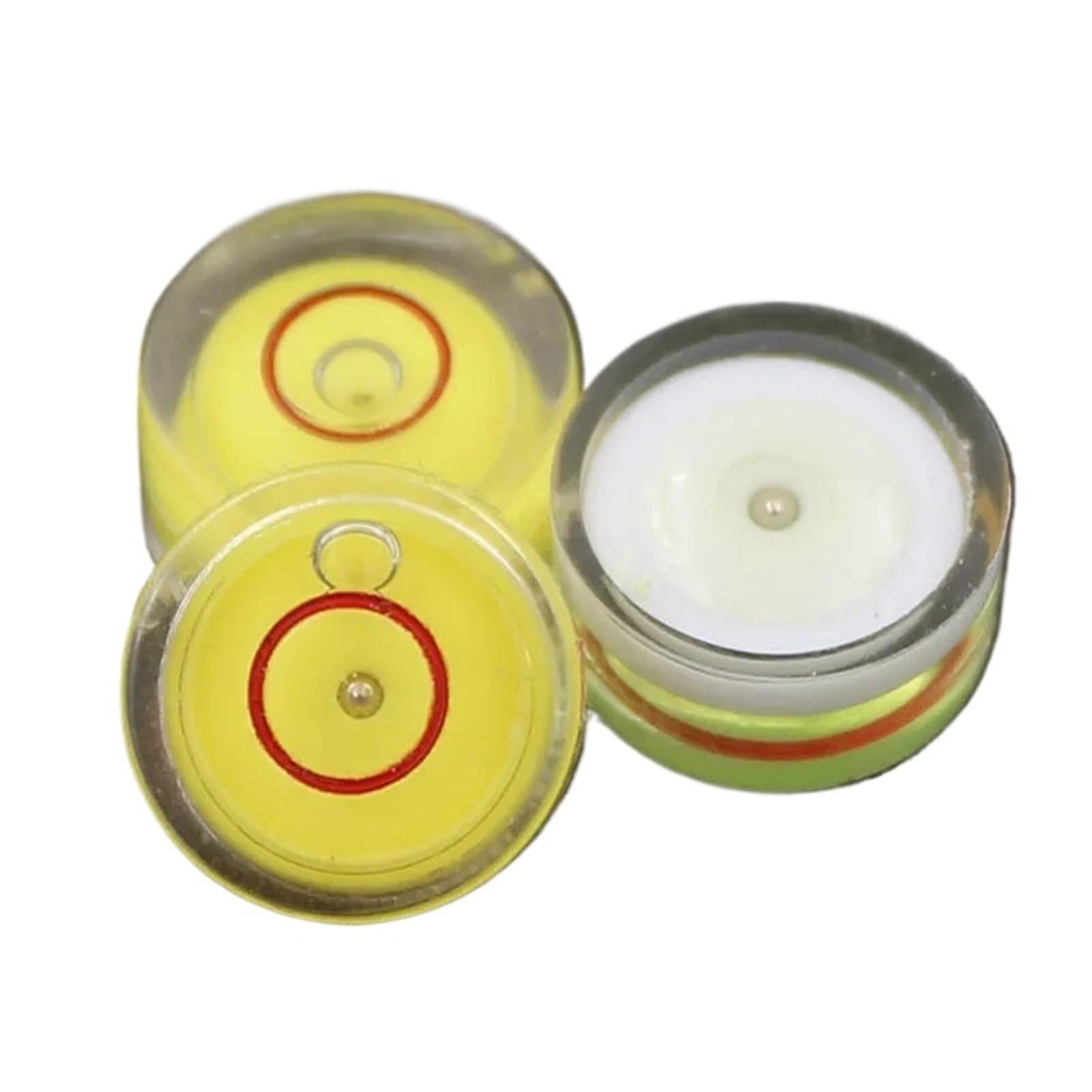 Niveau à bulle circulaire rond en plastique, 50 pièces, niveau à bulle universel Bullseye