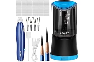 afmat Rechargeable Electric Eraser and Pencil Sharpener Combo