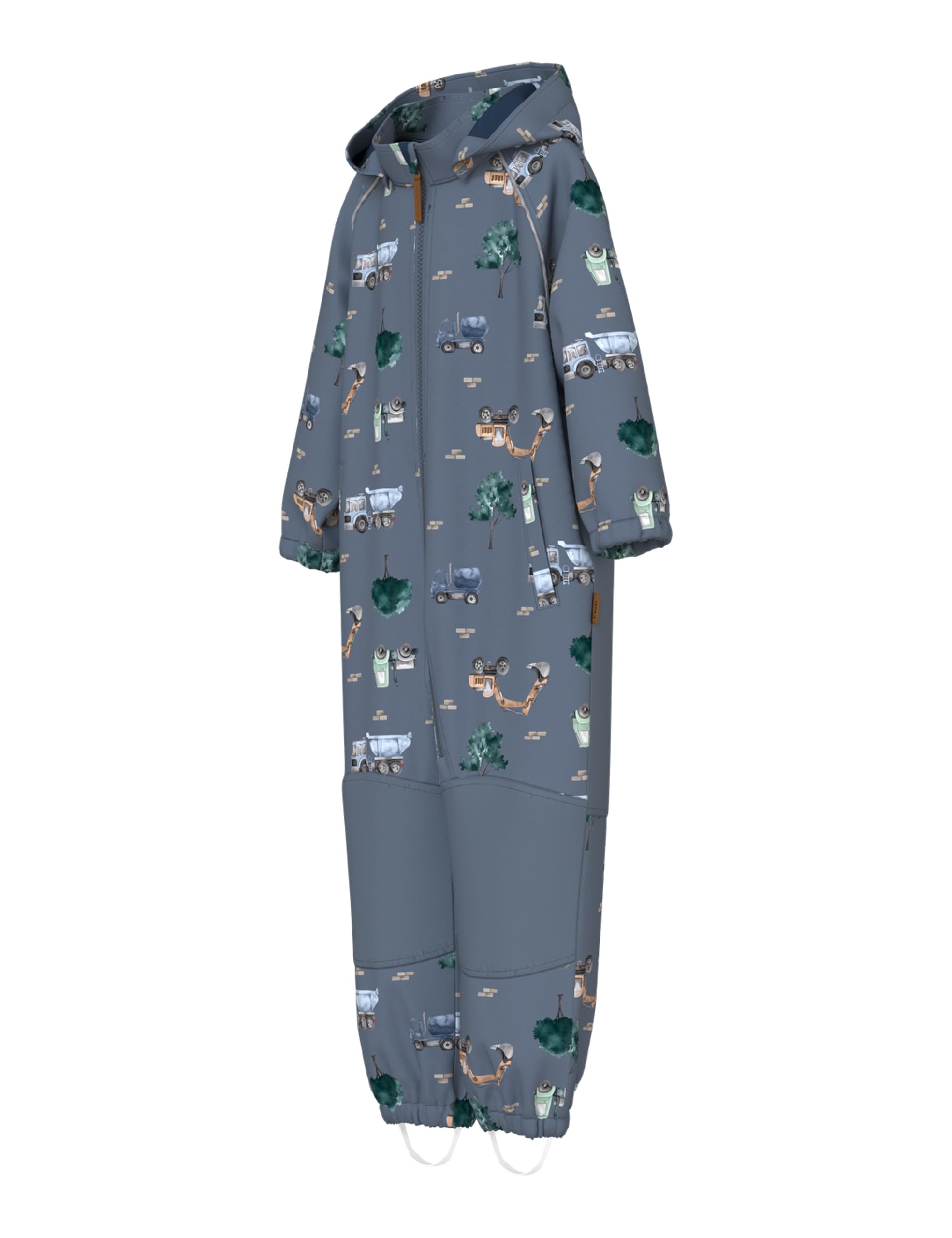 Nmmalfa08 Softshell Suit AOP 1Fo Noos, flint stone, 98
