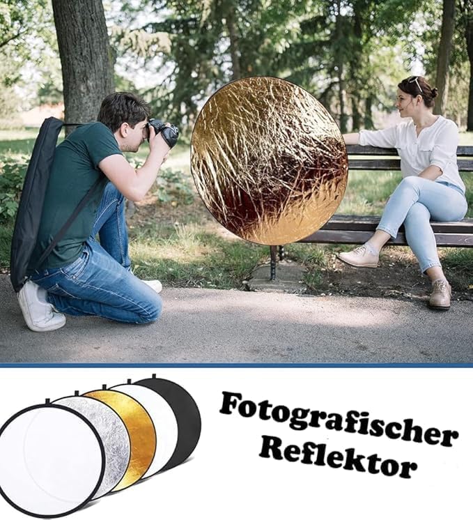 Riflettore Fotografico 5 In 1 80cm - Pieghevole Per Ritratti, Matrimoni E Selfie - Foto 10
