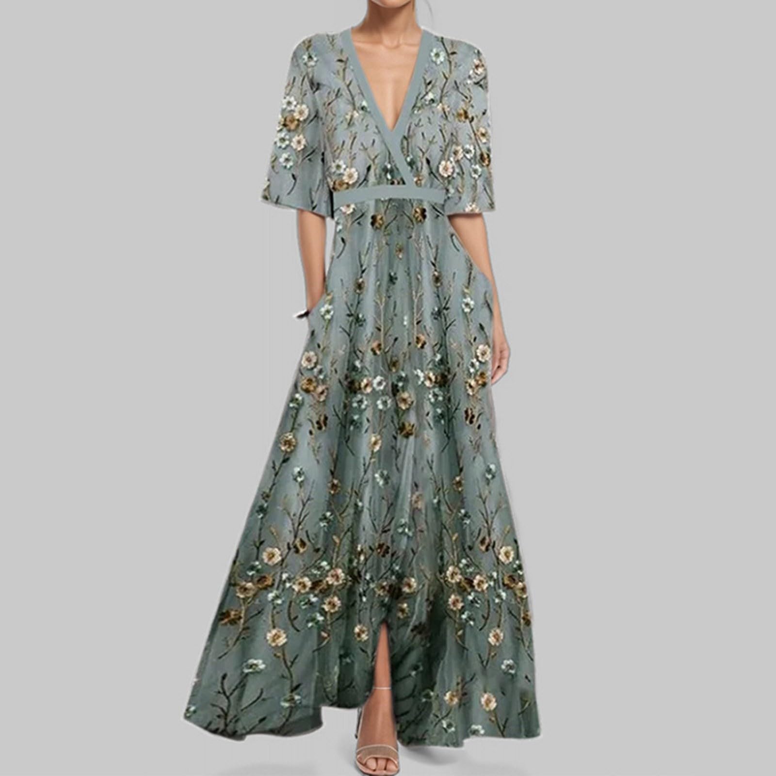 uxxnjfg Vestidos De Fiesta Mujer Elegantes Fiesta Vestidos Elegante Manga Larga De Graduación Coctel Ropa Boho Casual Playero Prom Dress