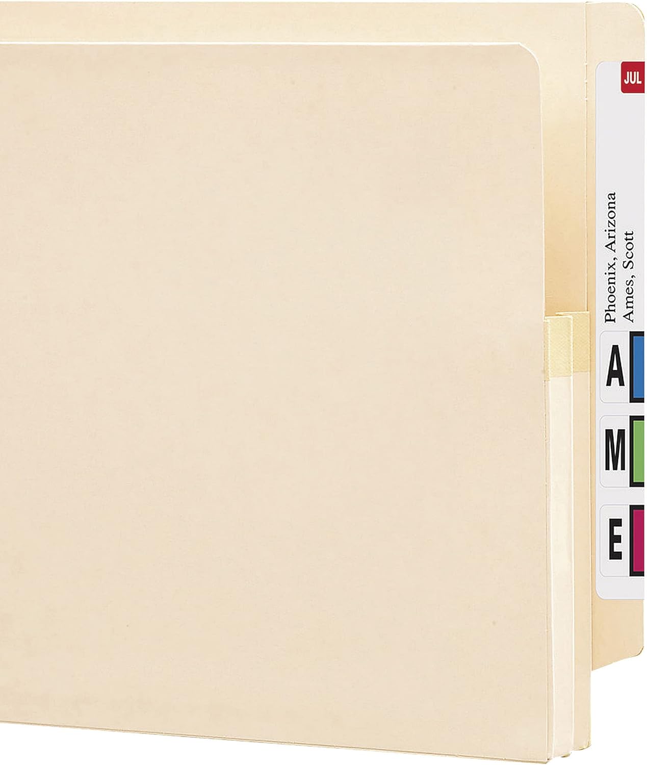 Smead Reinforced Straight-Cut Tab, 1-3/4" Expansion, Letter Size, Manila, Multi-Purpose File Folder - 25 per Box