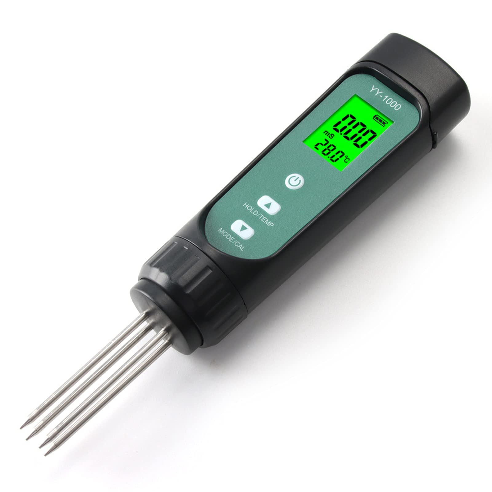 Kavolet Tester di suolo digitale LED,tester di suolo tre in (test di conducibilità/temperatura/umidità CE), tester di terreno ideale per la cura delle piante, giardini, prati e fattorie