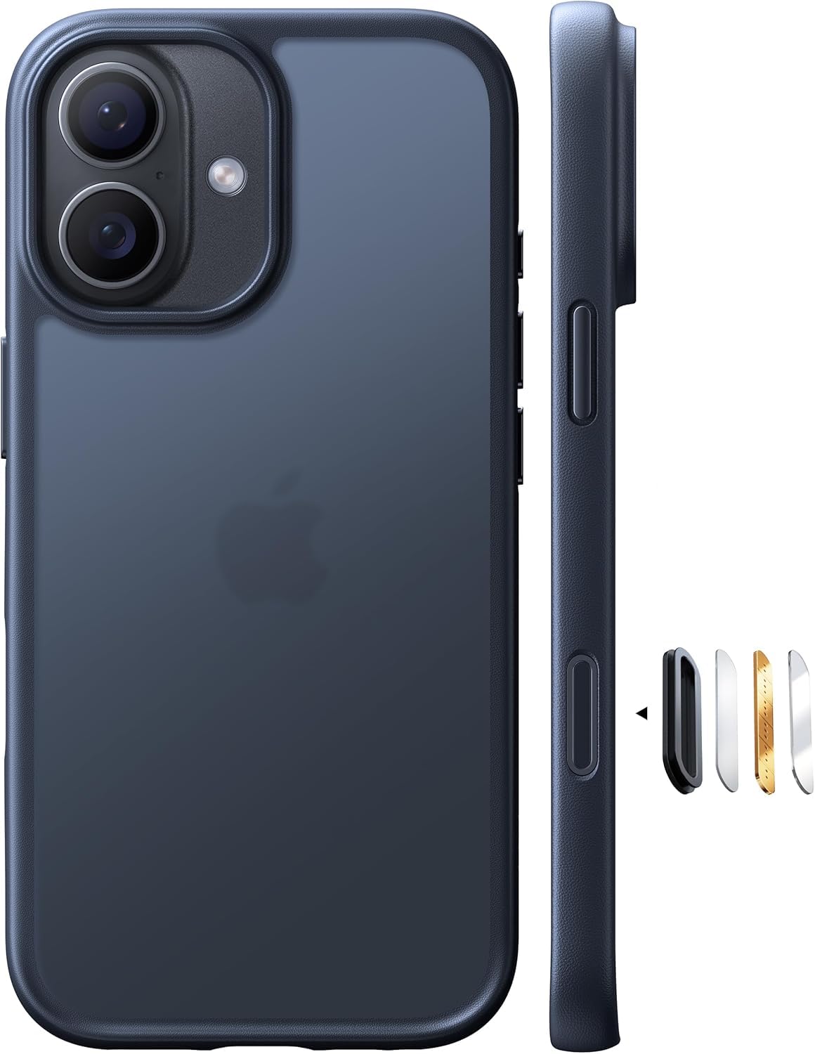 【米軍進化保護・マット半透明】 TORRAS iPhone 17 用 ケース 指紋防止 耐衝撃 滑り止め 3倍米軍MIL規格 半透明 マット仕上げ 黄ばみ防止 カメラコントロールボタン付き ストラップホール付き ボタン付属 For あいふおん17ケース 6.3インチ 「Guardian 」 ブラック