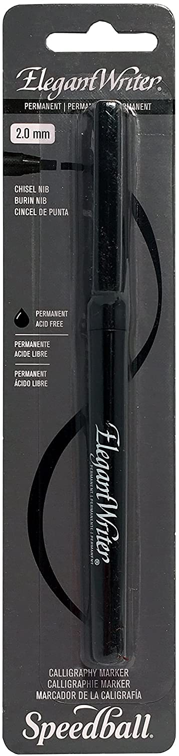 Speedball Elegant Writer Pen 2.0mm Black, Tip Pen, Calligraphy, Writing, Card, Hand Writing, Drawing Essentials