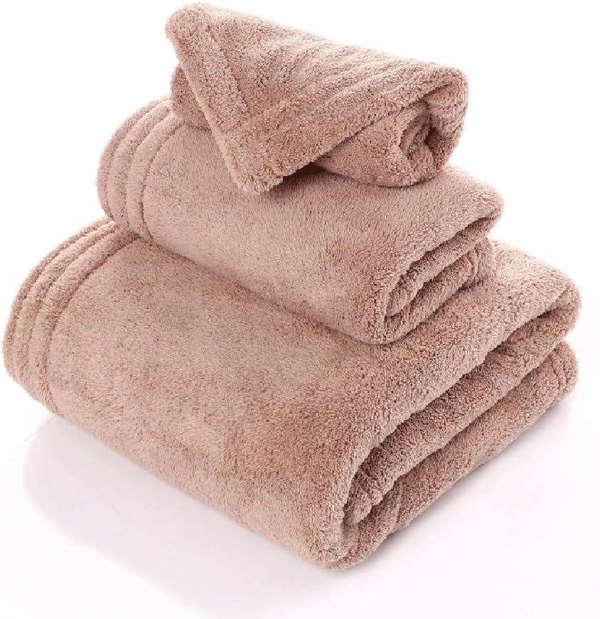 Locking Edge Coral Velvet Bath Towel Towel Square Towel 3 Piece Set