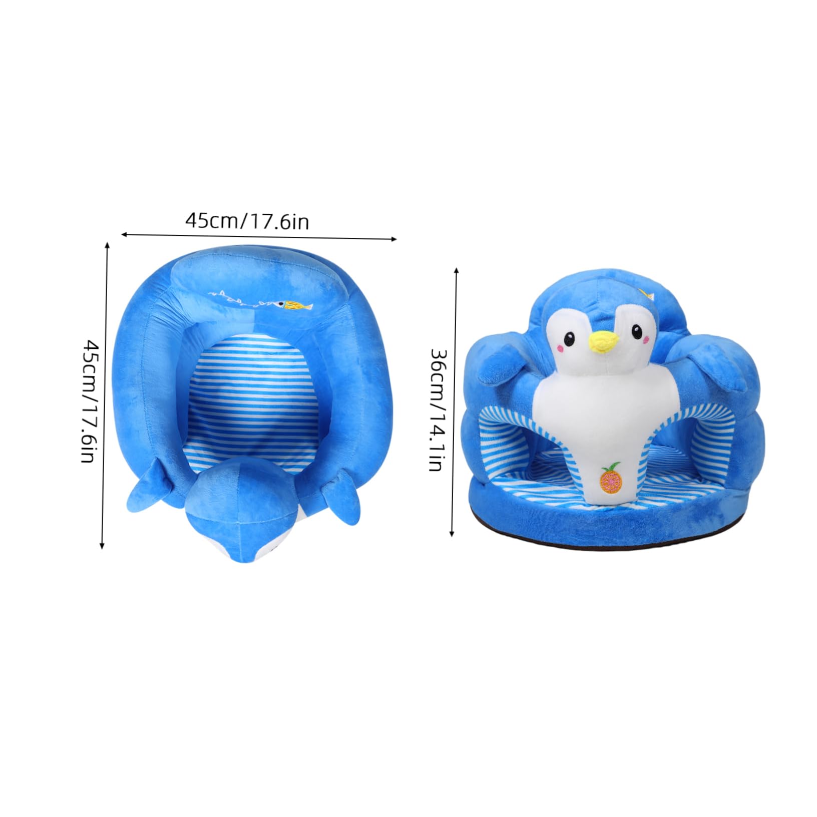Inflatable Baby Seat for 3-36 Months, Back Support, Built-in Air Pump, Learning to Sit, Blow Up Floor Seat with Tray