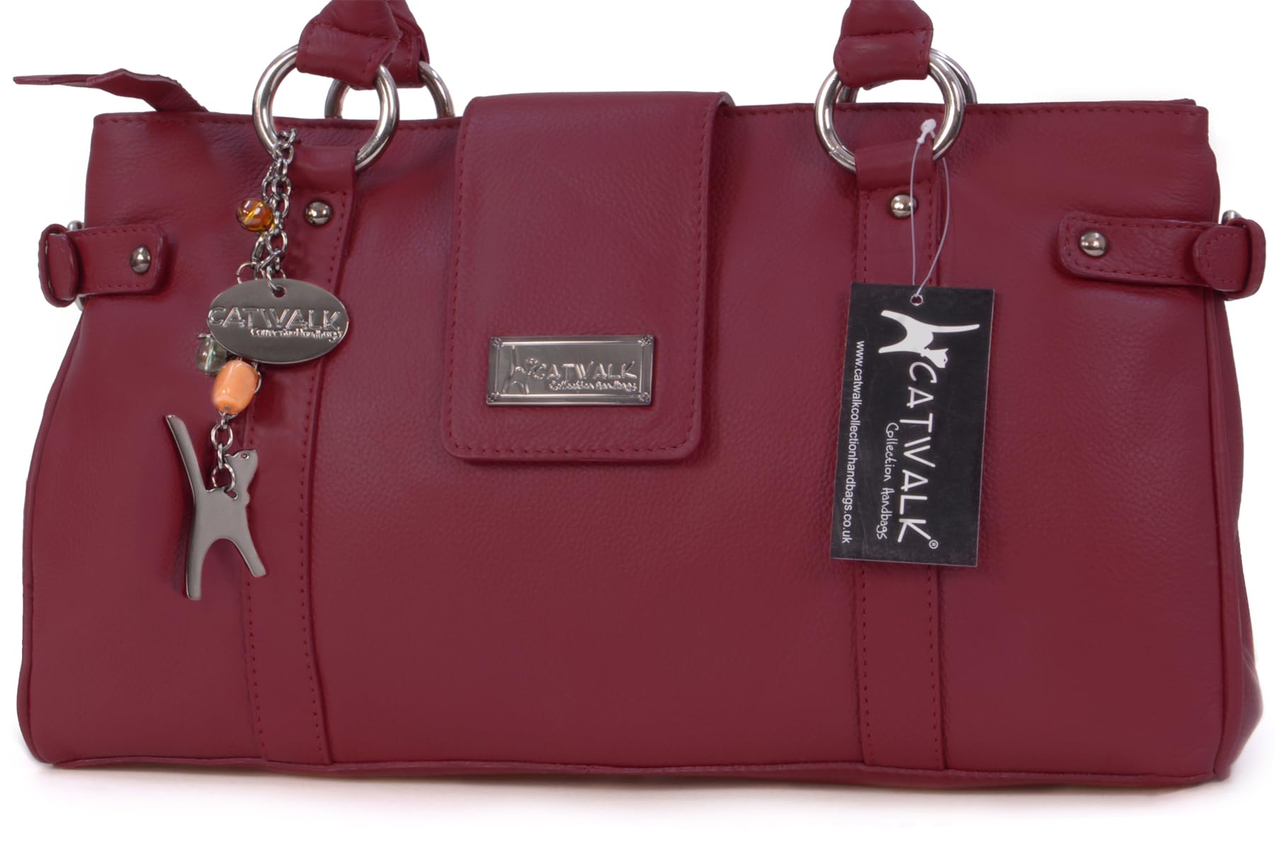 Catwalk Collection Handbags - Borsa a Spalla Media in Pelle - Borsa a Mano da Giorno da Donna - Multi Scomparti - Martina