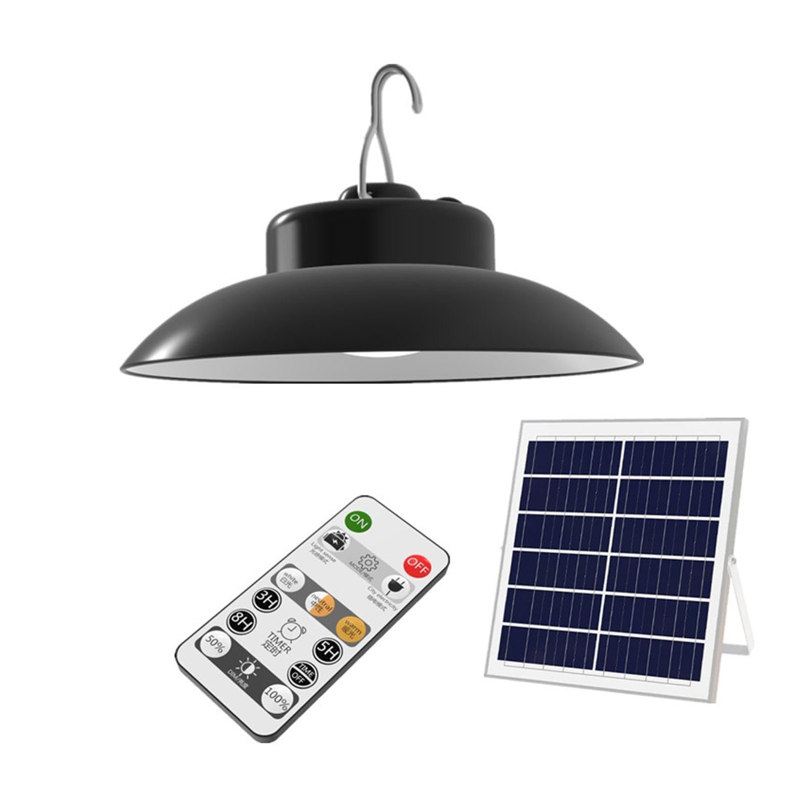 Kerali Light Solar Shed Solar Pendant Indoor And Outdoor, Led Solar S, Dimmable Ing With Remote & Solar Panel, Adjustable Timing And Brightness Solar Powered Hanging Lamp