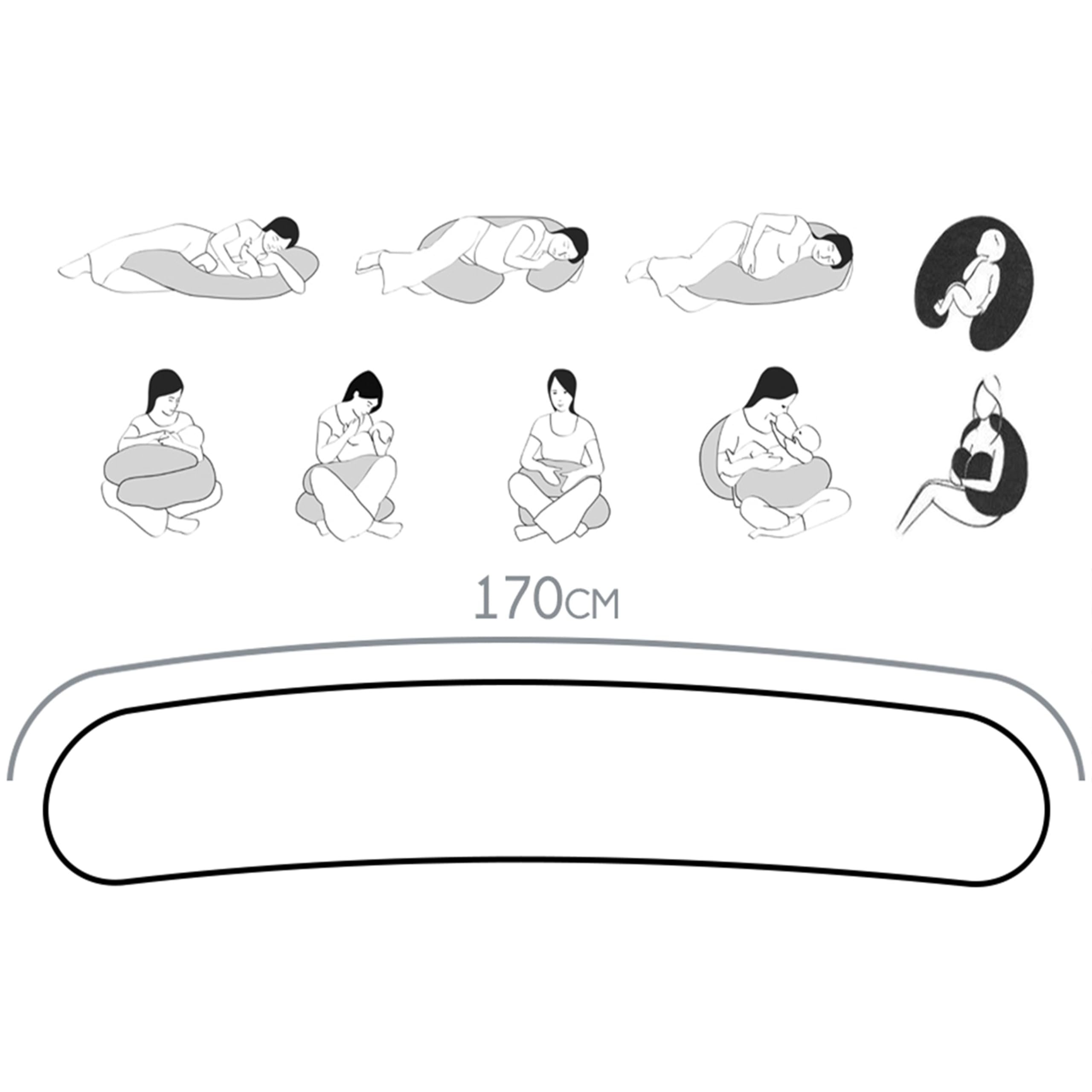 ekm trade 170cm Groß XXL Stillkissen Schwangerschaftskissen Lagerungskissen Seitenschläferkissen mit abnehmbarem Bezug Handmade (3 - Weißer Stern auf Marineblau, Kissen + Bezug)