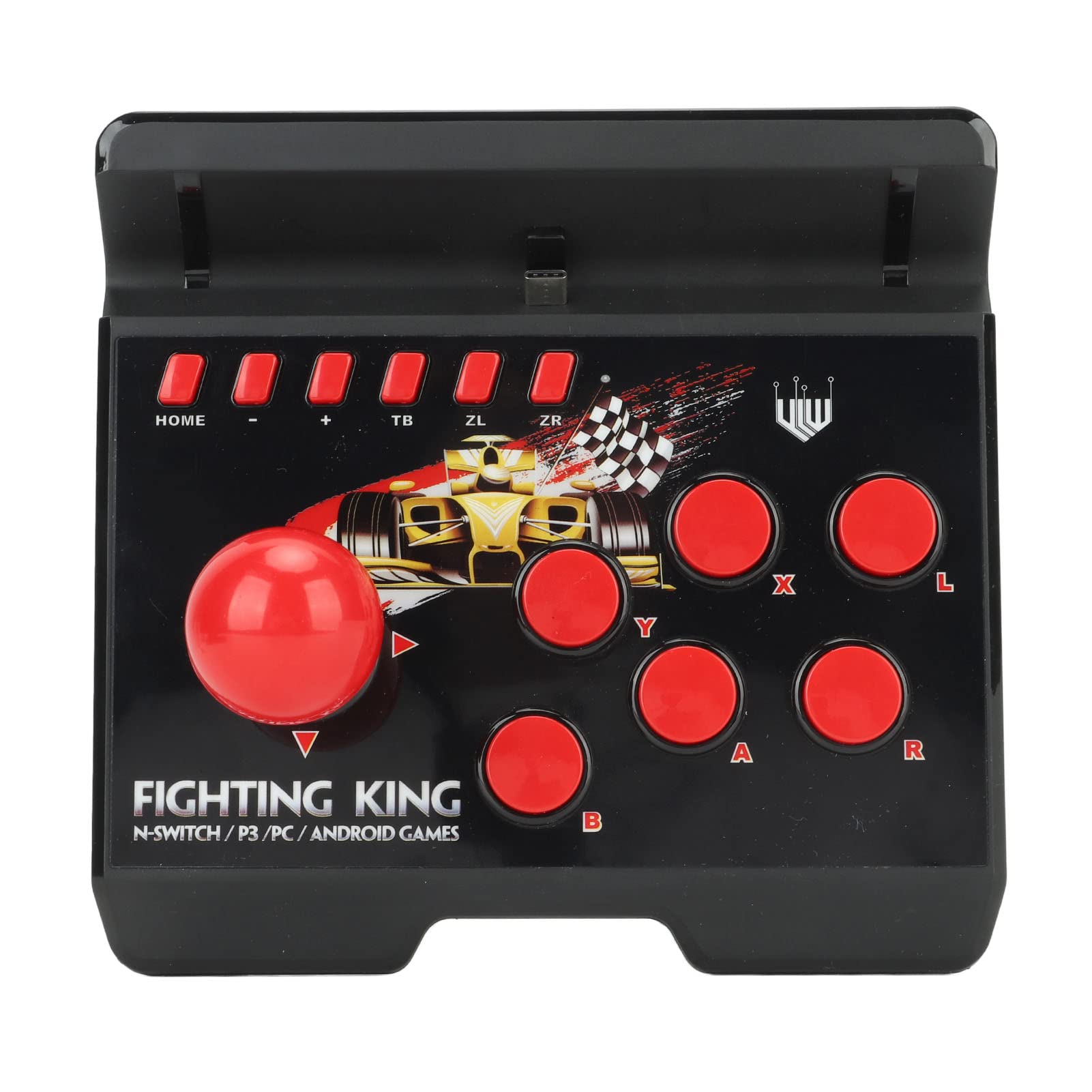 Keenso Manette de Jeu Fight Stick, Manette de Jeu Filaire 4 en 1 de 3 Mètres pour, PC, Android