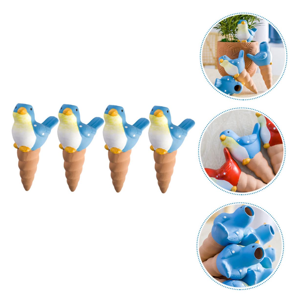 Alasum 4 Pezzi Irrigatori Automatici in Ceramica a Forma di Uccellino per Piante, di Annaffiatura Automatica, per Giardino e Prato