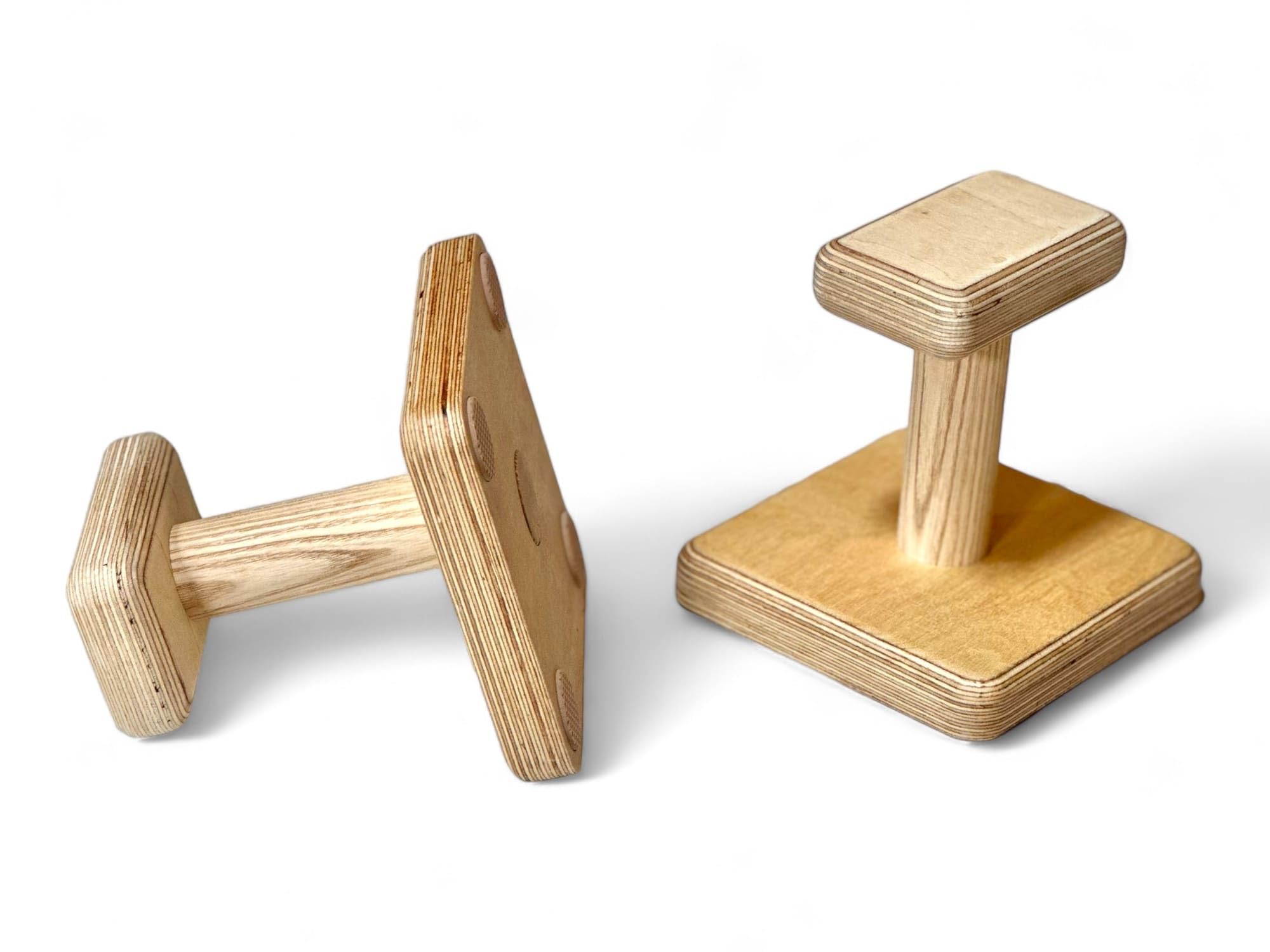 Handstandständer Mini für Calisthenics, 15x15 cm Basis, 16 cm Höhe, Holz Parallettes