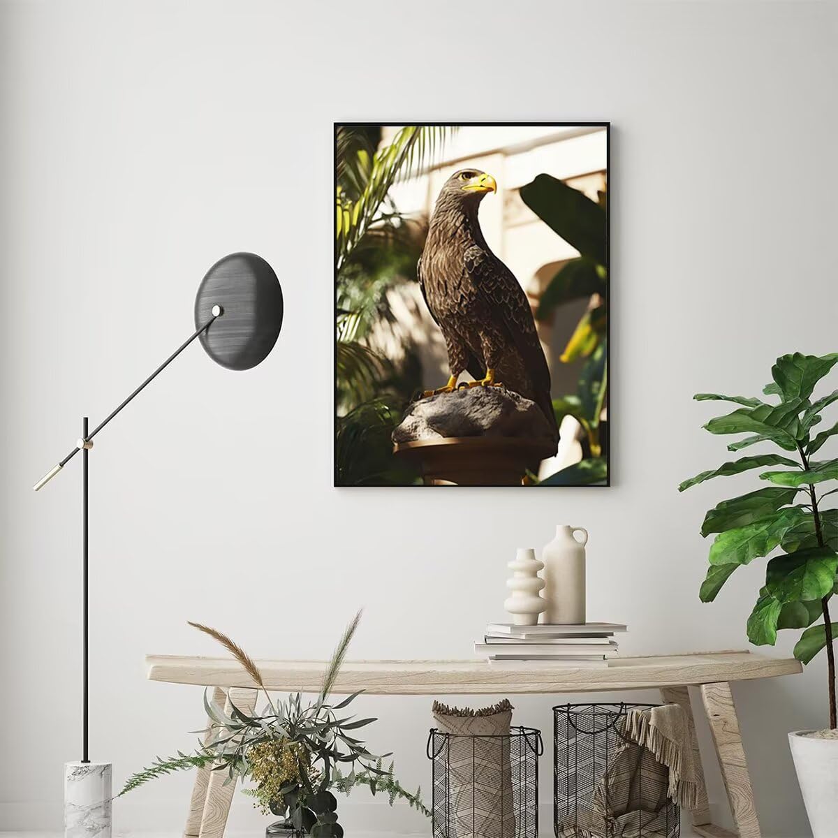 Dipingere con i Numeri Bird, Paint by Numbers Adulti Aquila, Fai da te Creativi Adulti Quadri da Dipingere Numerati Kit per Decorazione Della Parete di Casa, Regalo 100x135 cm Senza Cornice 9R-R