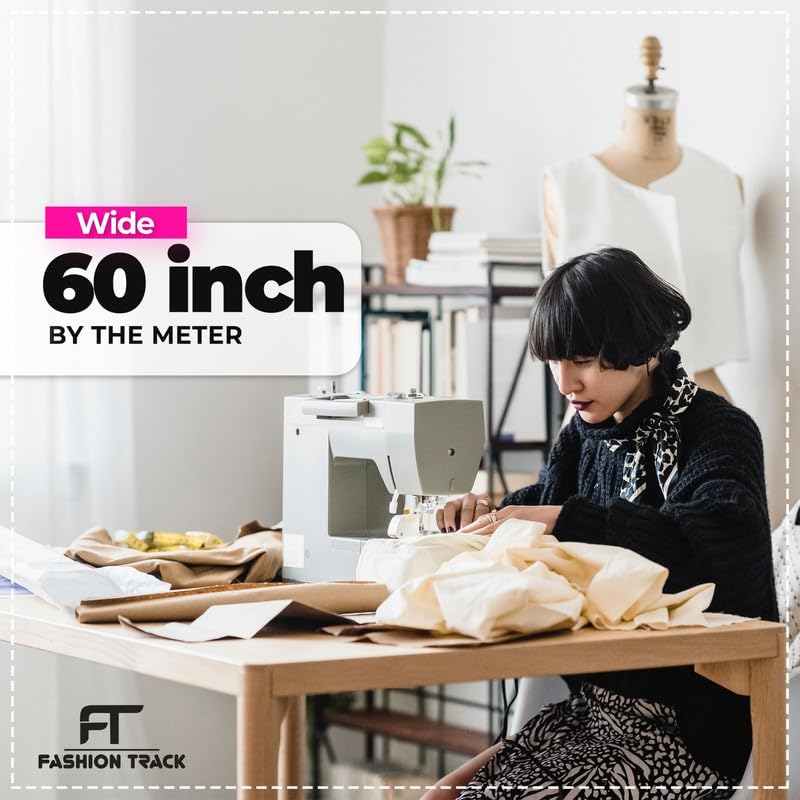 Fabric UK - 147,5 cm de ancho, tela 100 % algodón, peso medio, para costura, acolchado, forro de cortina, fundas de almohada y bolsas (1 metro, Calico natural) [negro, 50 metros]