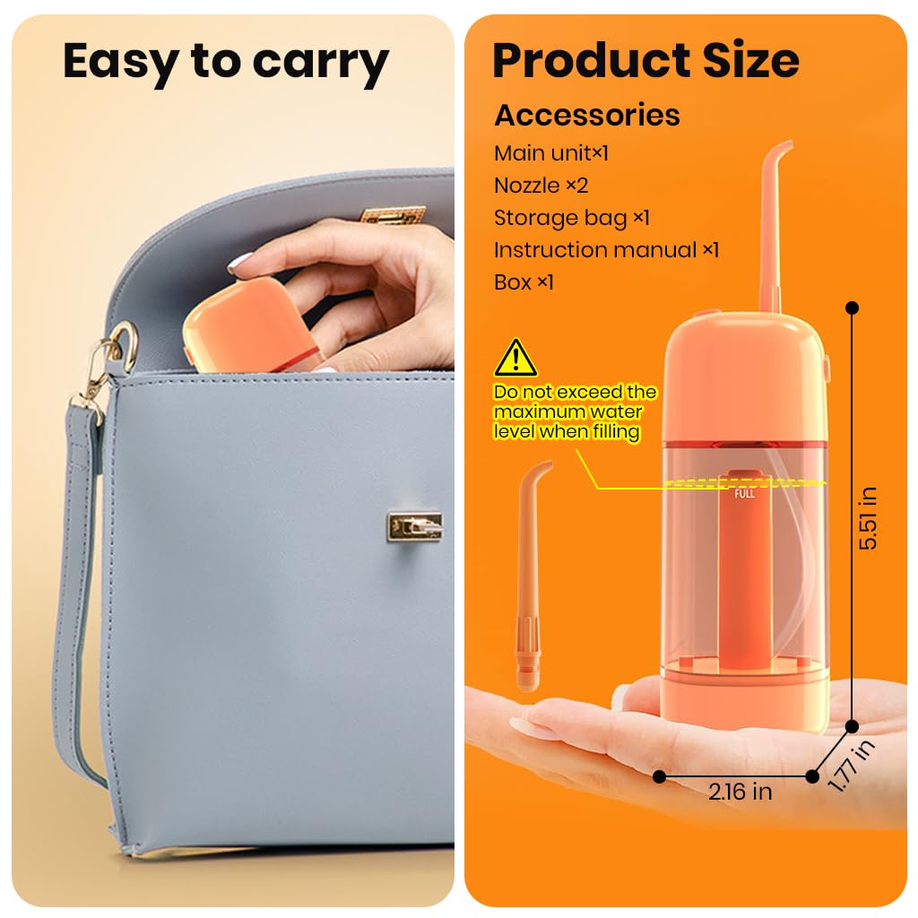 HANNEA Manual Dental Irrigator 90ml Portable Air Pressure Oral Care