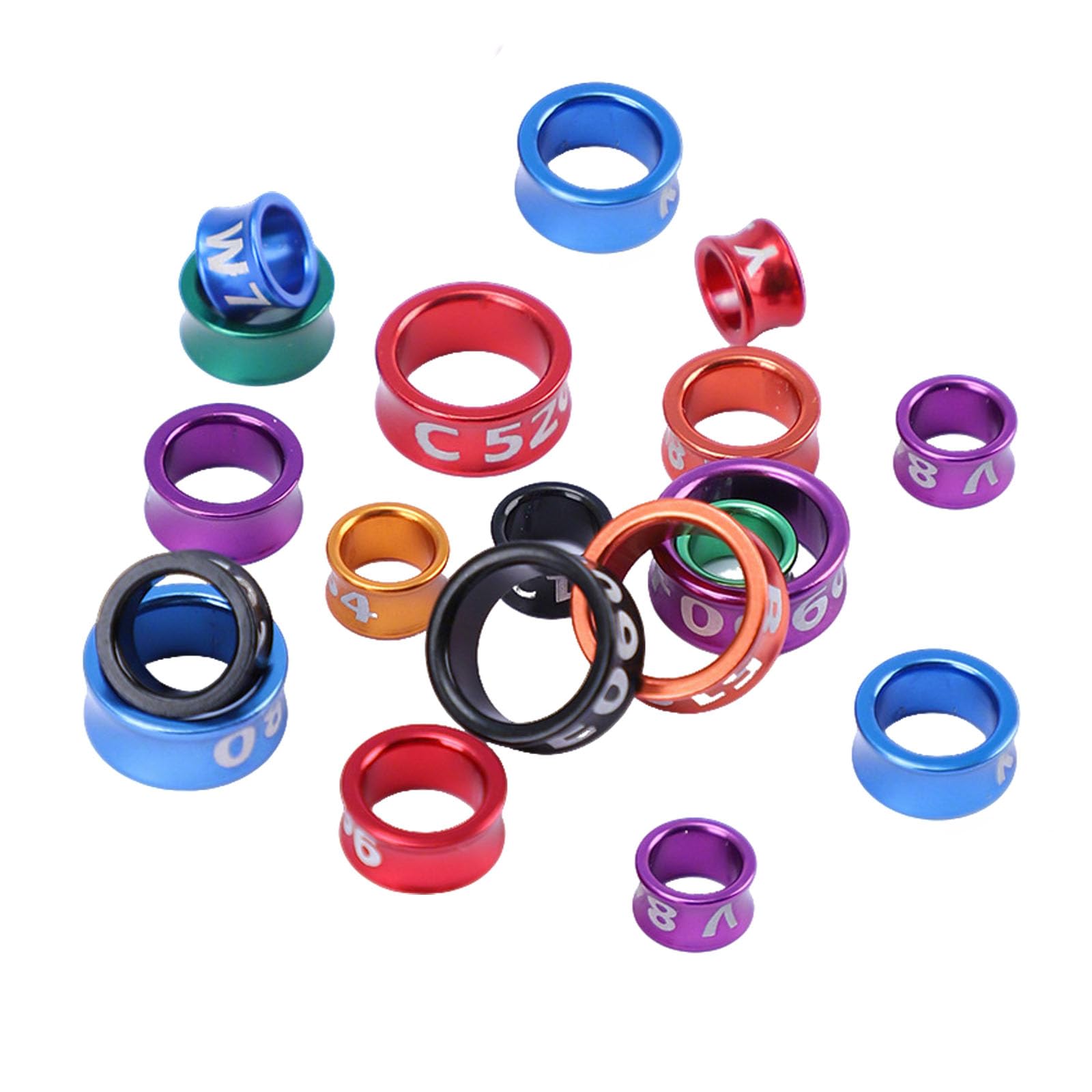 Anillos de pie de pájaros Anillos de Colorido de Pierna Cerrada para pájaros de Hibisco, Loros, peonías, Palomas, etc. （100pcs） 50pieces 4.4MM
