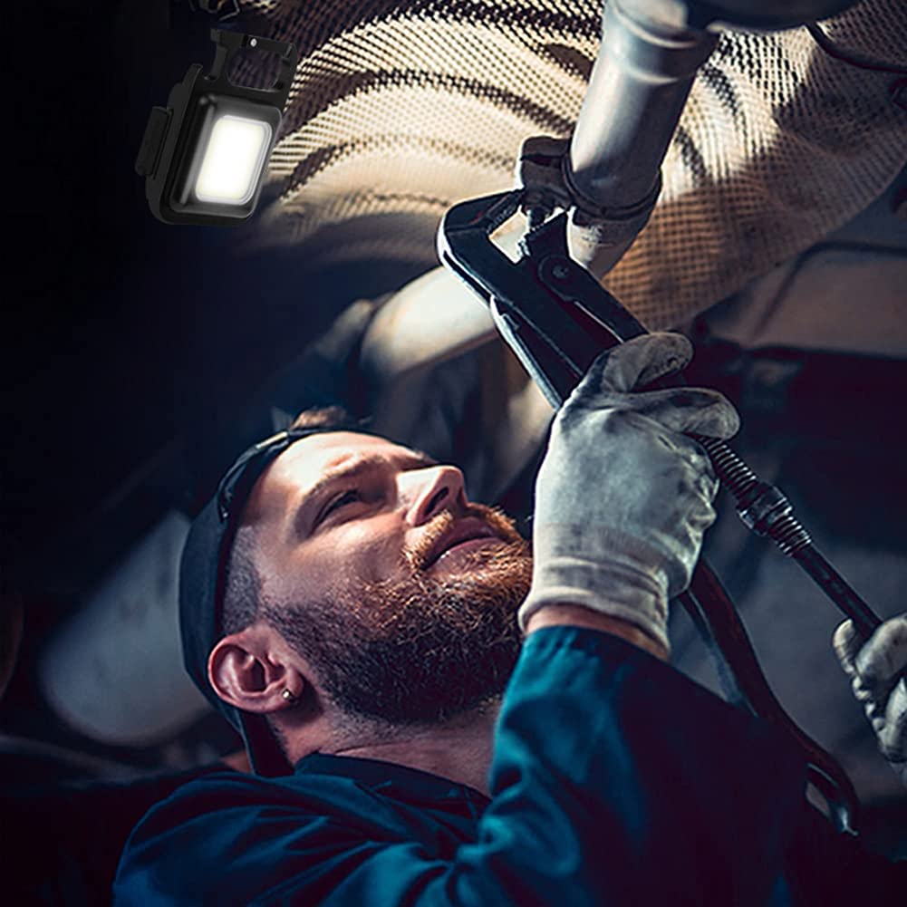 Luce Da Lavoro COB Ricaricabile USB - 500 Lumen, Magnetica E Con Moschettone - Foto 7