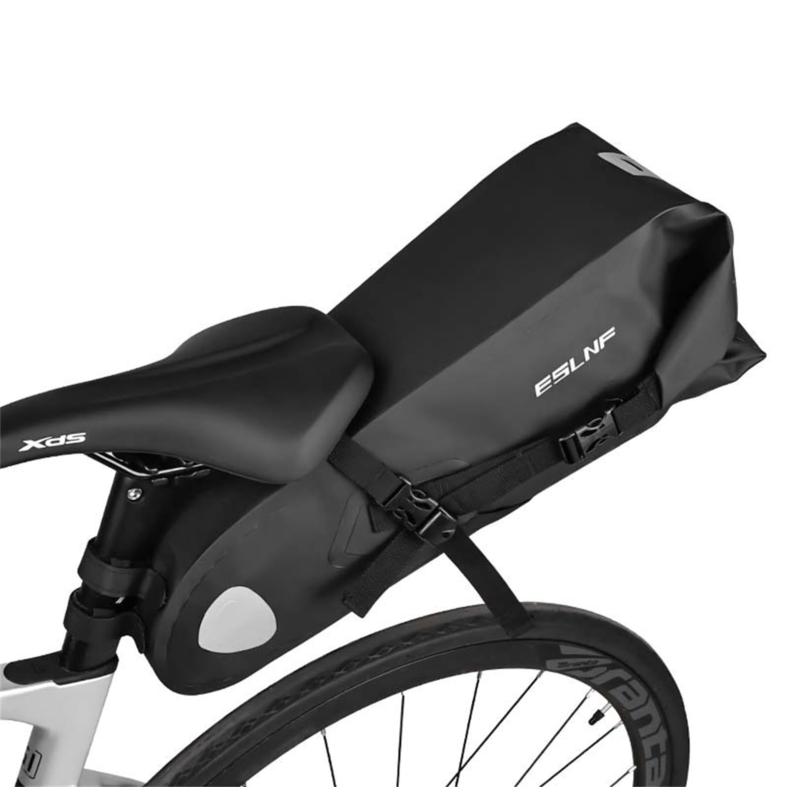 Bolsa impermeable para sillín de bicicleta, reflectante, de gran capacidad, plegable, trasera, para ciclismo, MTB, bolsa de almacenamiento para montar al aire libre