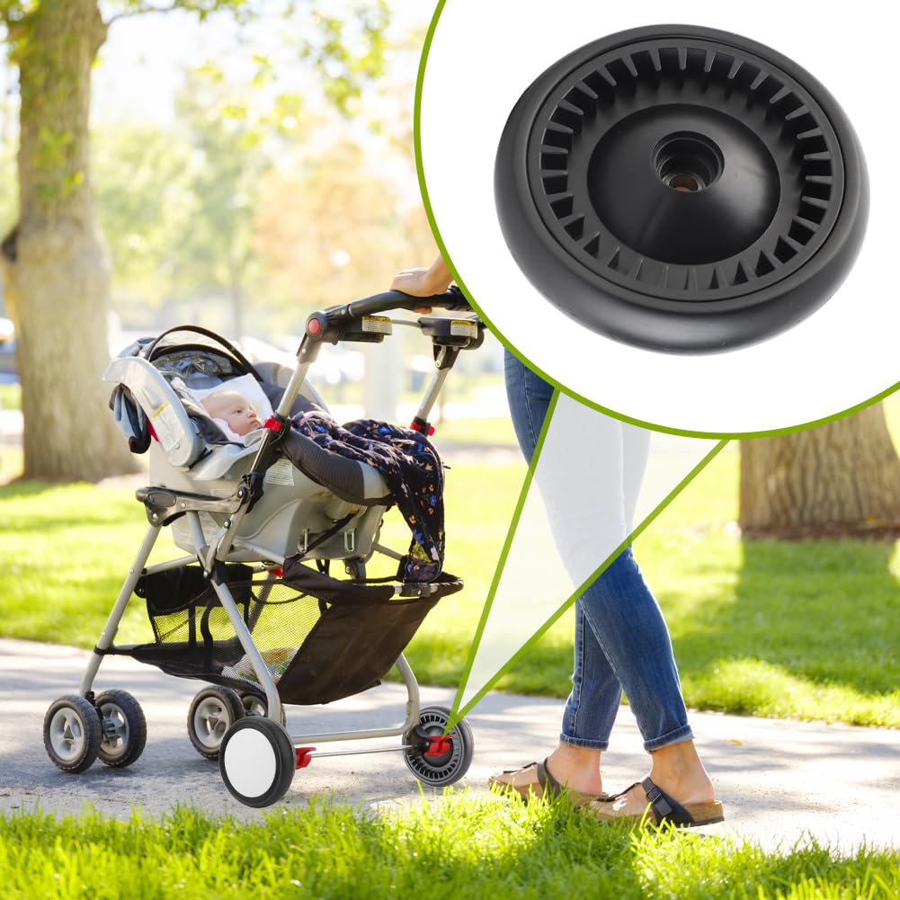 Joyzan Ruota del Passeggino, Rotazione 360 Gradi Passeggini Ruote Posteriore Gomma Accessori Sostituzione Posteriori Universali Sostituibili Carrozzina Ricambio Per Bambini Con Attrezzi