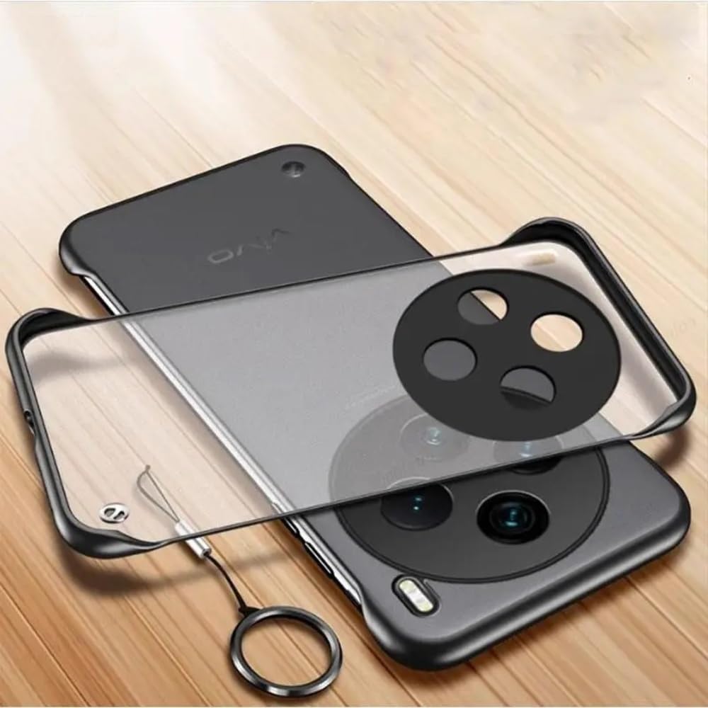 REALCASE Vivo X100 5G Back Cover Case | Stylish Frameless Matte Hard Back Skin | Soft TPU Shock Proof Bumper Back Cover for Vivo X100 5G (Black) (B0CSPL6N8F) Amazon Price History, Amazon Price Tracker