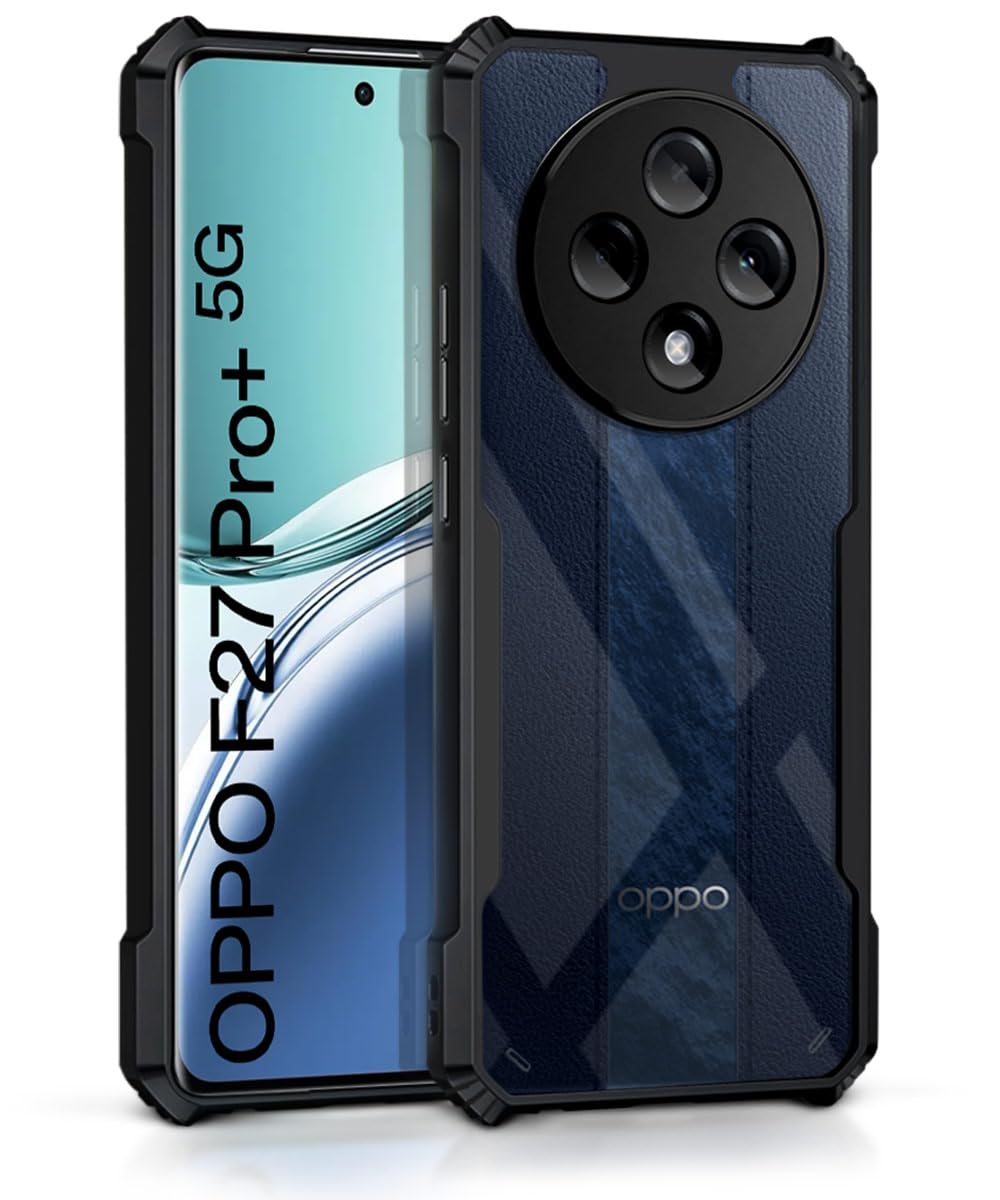 WOW IMAGINE Thermoplastic Polyurethane Shock Proof Clear Protective Back Case For Oppo F27 Pro Plus 5G-Airedge Technology|360 Degree Camera Protection|Transparent Hybrid Back Case Mobile Cover-Black (B0D7HNYV7J) Amazon Price History, Amazon Price Tracker