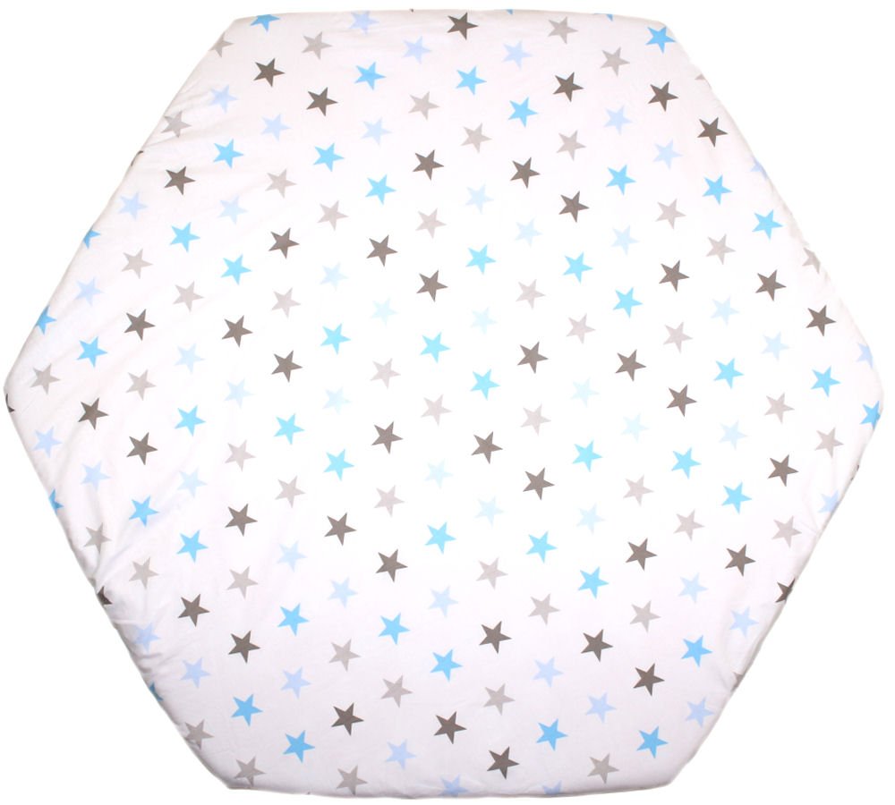 Spannbettlaken für 6-eck Laufgitter Matratze 120x105 cm Baby Kinder Laufstall Baumwolle D14