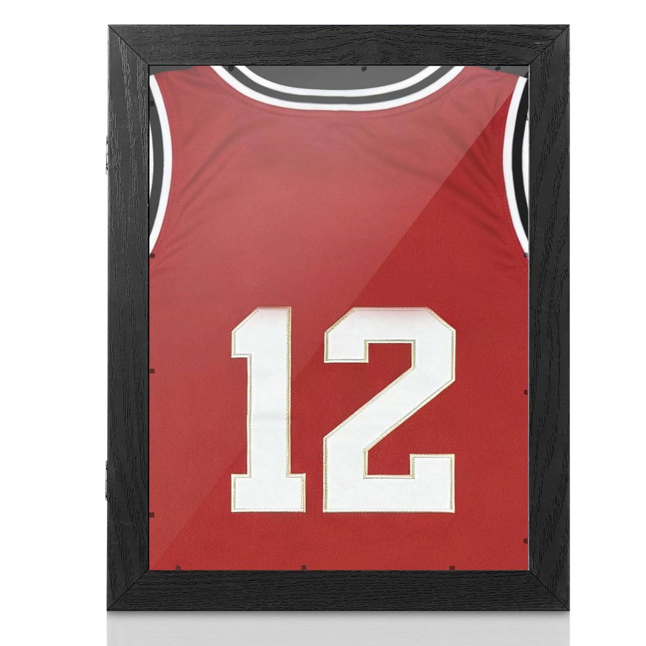 Amosfun Kids' Football Shirts Display Frame, 11x14 Inch Wooden Shadow Box with Install Accessory, Sports Memorabilia Case for Display Kids' Soccer, Rugby and Basketball Jersey