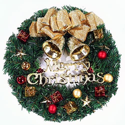 MZSX Christmas Wreath, Natural Pine Cone and Berry Decorated Snowflake Wreath Christmas Decoration