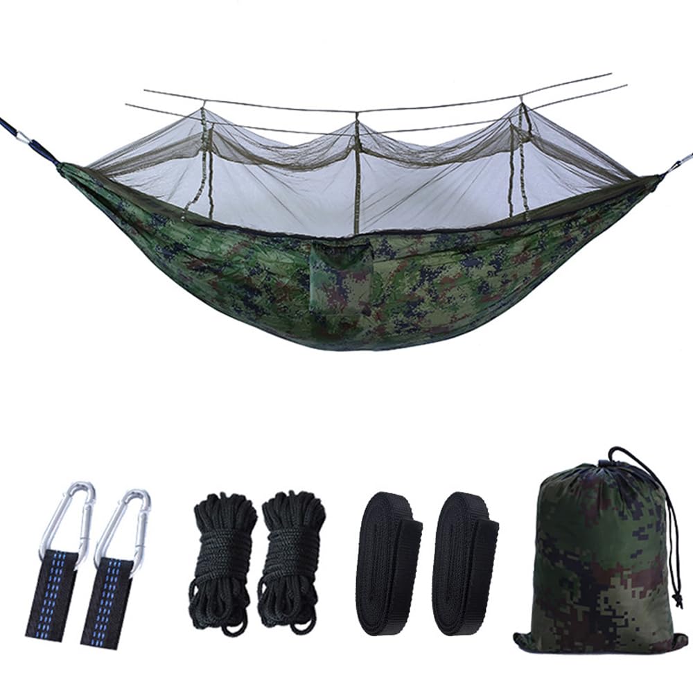 Hamac de camping deux personnes HUIOP en nylon avec moustiquaire