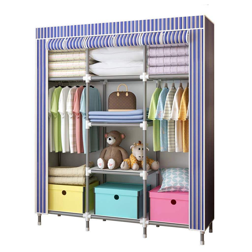 Armoire portable DIY facile à assembler avec penderie autoportante solide