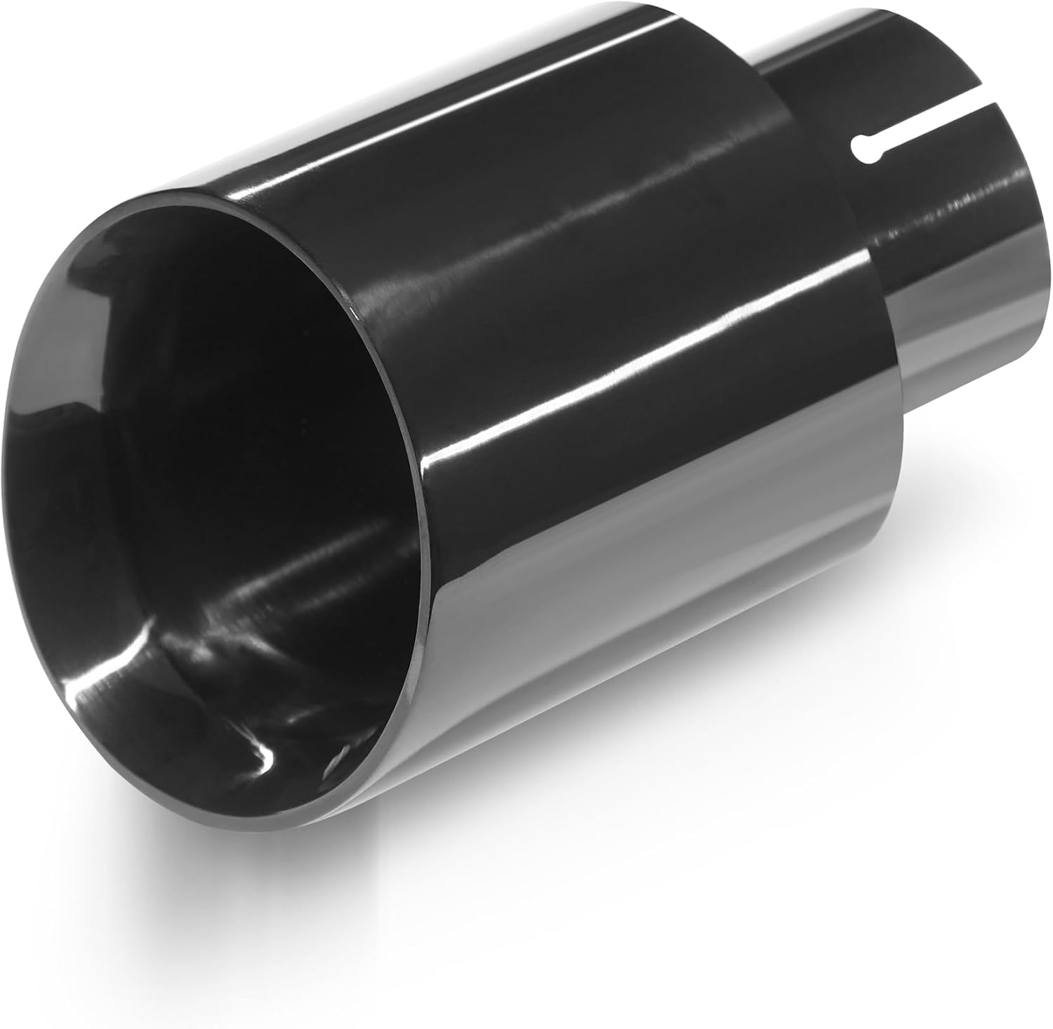 Generic Black Exhaust Tips, Universal Muffler Tip 2 inch Inlet 4.5 inch Outlet (2“ inlet, 4"" outlet)