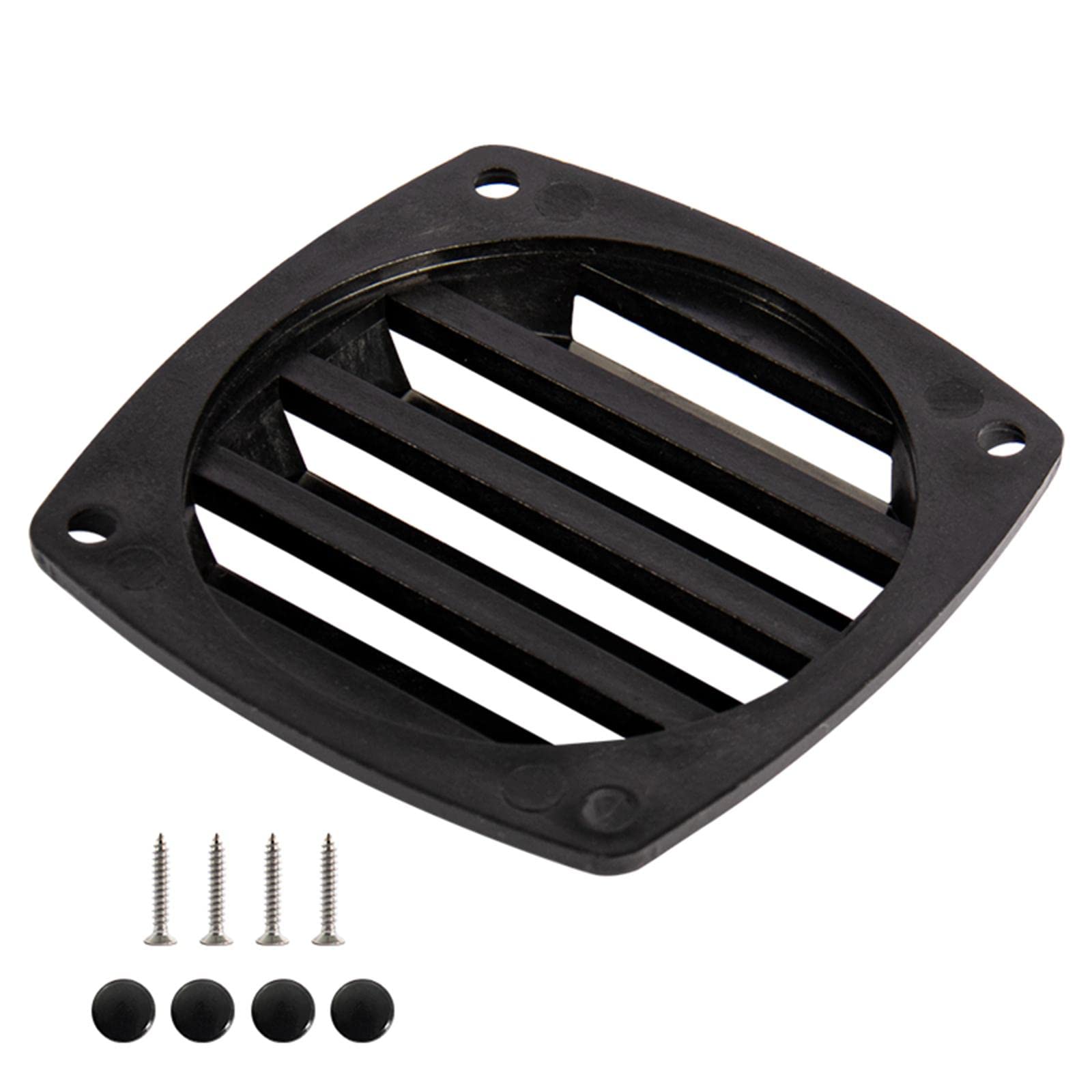 Grille D’aération Marine Rectangulaire En Nylon – 14 X 12,3 X 1,6 Cm – Pour Camping-car, Yacht, Remorque – Vis Incluses