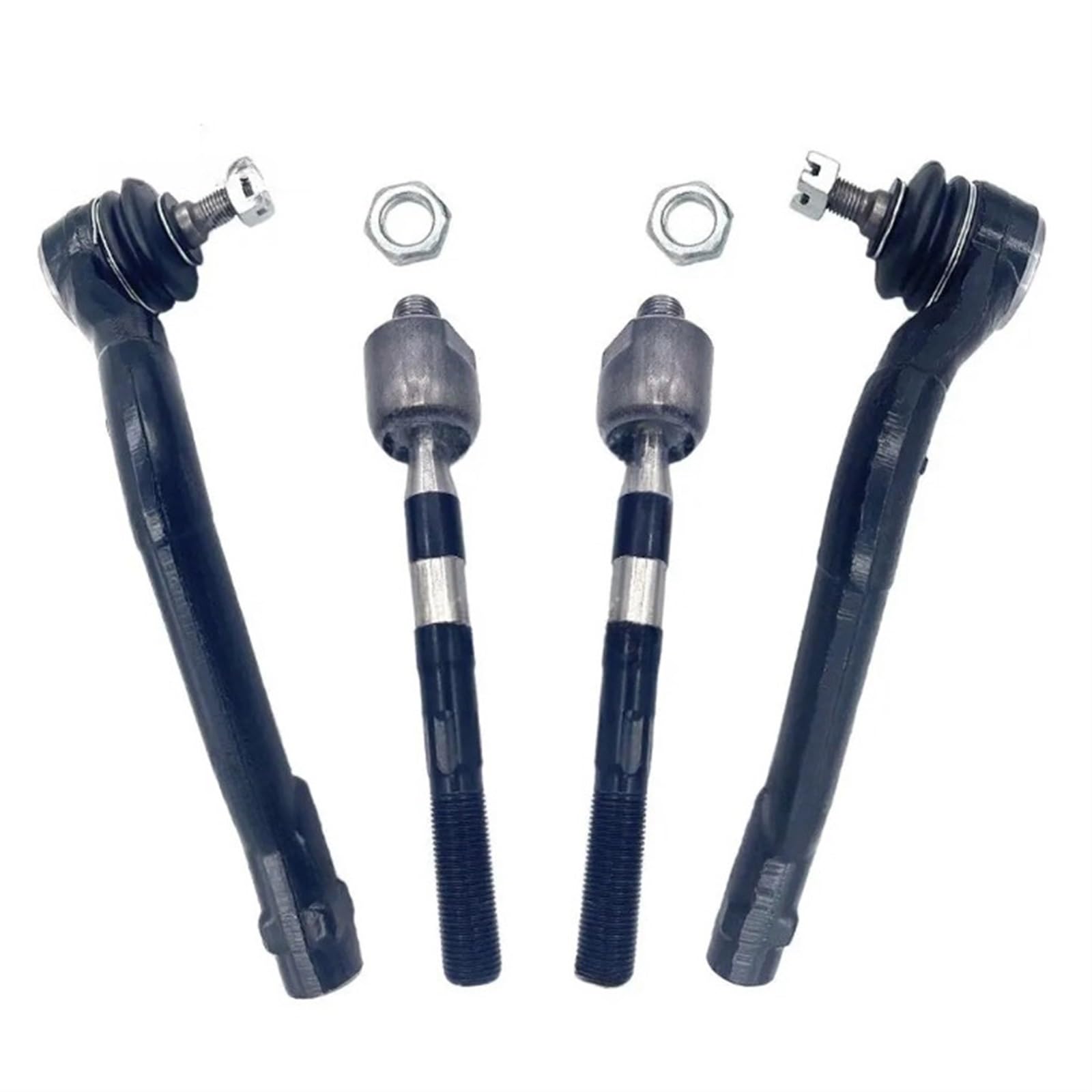 Kit de 4 piezas de extremo de barra de acoplamiento interior y exterior delantero izquierdo y derecho compatible con HYUNDAI Sonata Azera, compatible con Kia Optima Cadenza 2011-2017