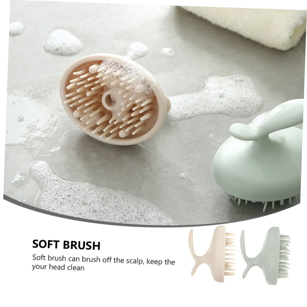 minkissy 4piezas Masajeador De Cabelludo Cepillo De Champú Para Cuidado Del Cabello y Exfoliación Para Masaje y Limpieza Del Cabelludo Eficaz El Cuidado Del Cabello Compacto y