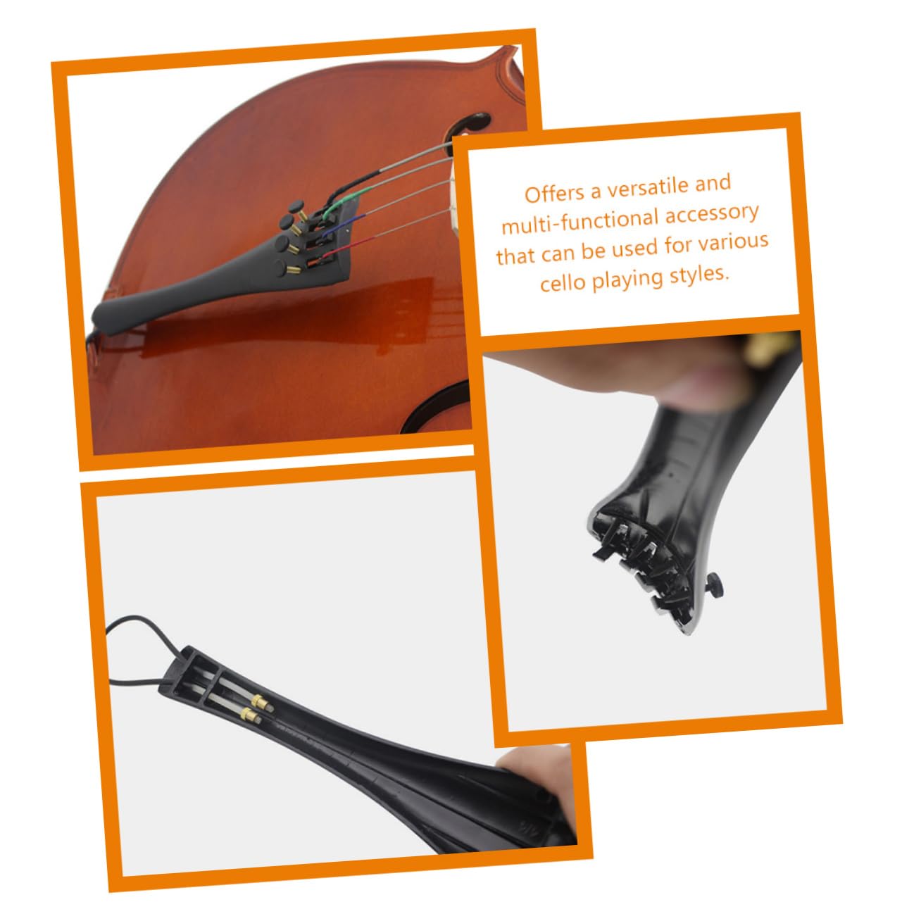 HEMOTON 4 Set cordiera per violoncello resistente Set accessori per violoncello Piastra per corde cordiera finetuner per fornitura