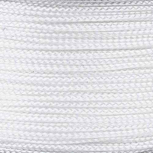 Craft County Lightweight Nylon Braided Utility Purpose Crafting Nano Cord – 300 FT Spools, 0.75 Diameter, White