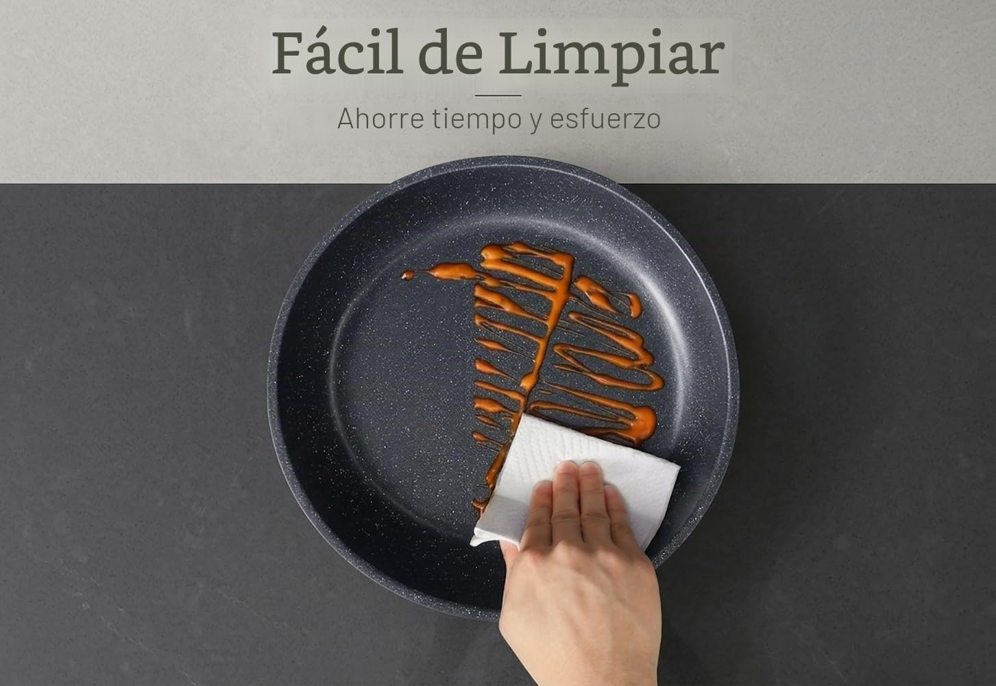 Herzberg - Juego de Batería de Cocina Inducción 17 Piezas - Aluminio Forjado con Revestimiento de Mármol - Mango Extraíble - Antiadherente - Apto para Todos los Fuegos - Guante Incluido - Cobre