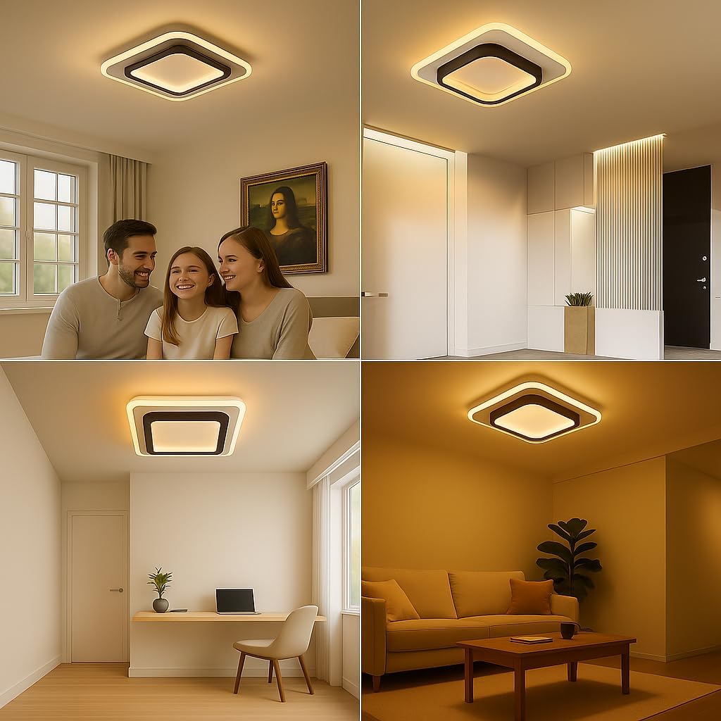 Square LED Ceiling Light - Color Changing, 3 CCT -7 Square LED Ceiling Light - Color Changing, 3 CCT -7