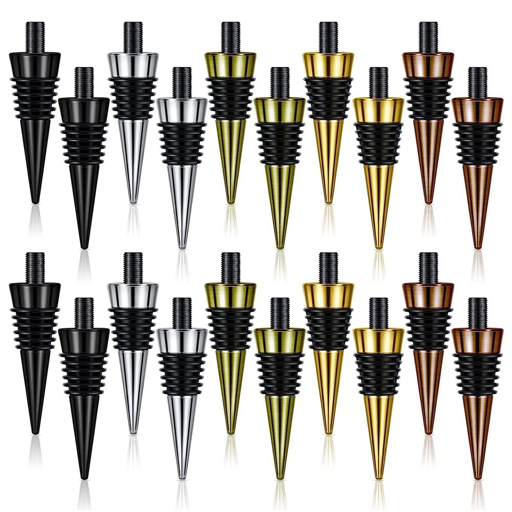 Barfeery 20Pieces Blank Bottle Stopper Bottle Stopper with Threaded Post for Wood Turning DIY Project